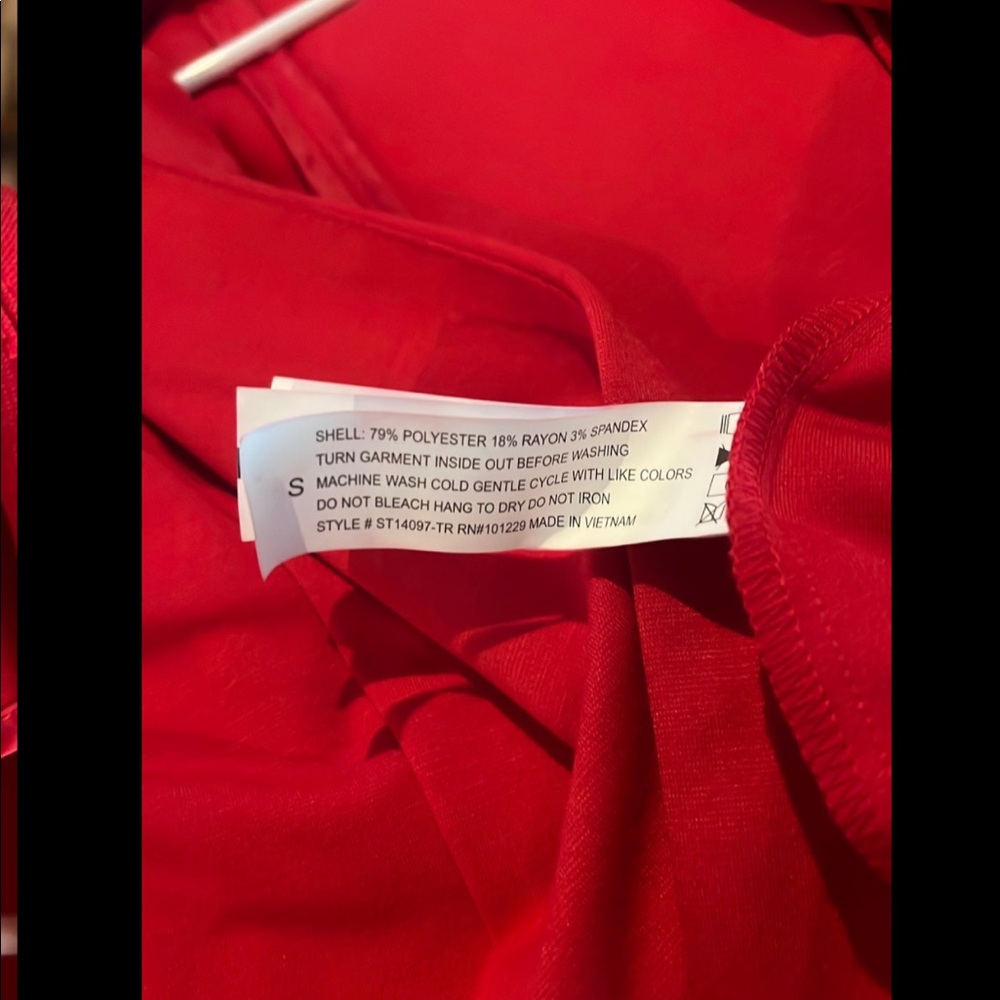 Red Stretch Open Front Blazer - image 3